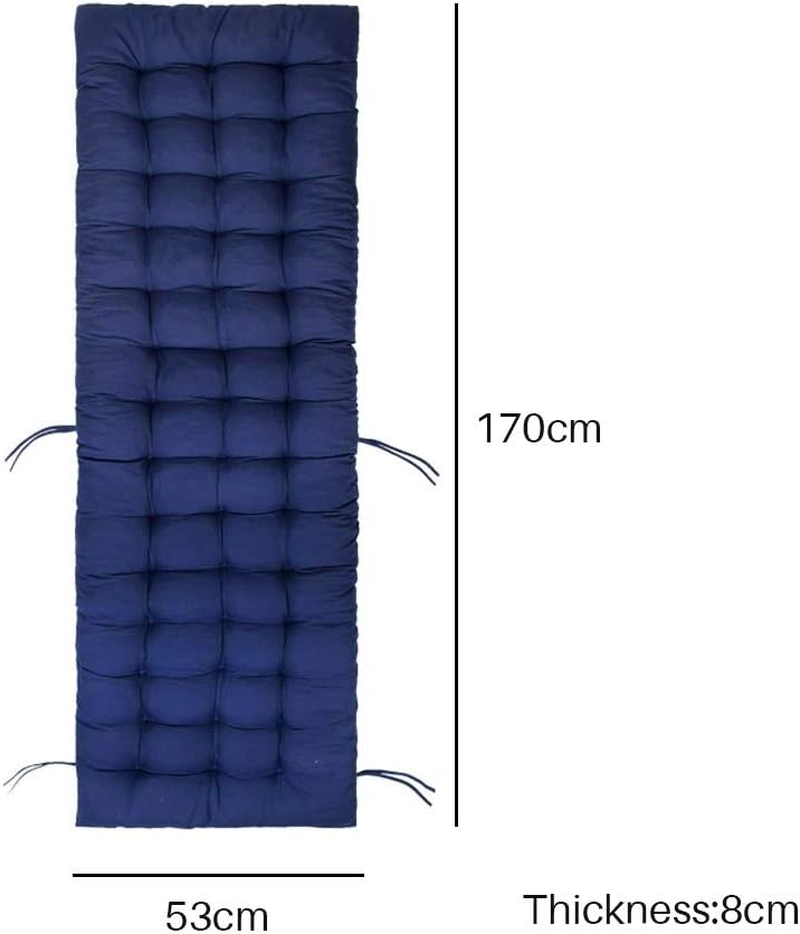 Sun Lounger Cushion, Chaise Lounge Cushion Extended for Outdoor (Dark Blue) image number 6