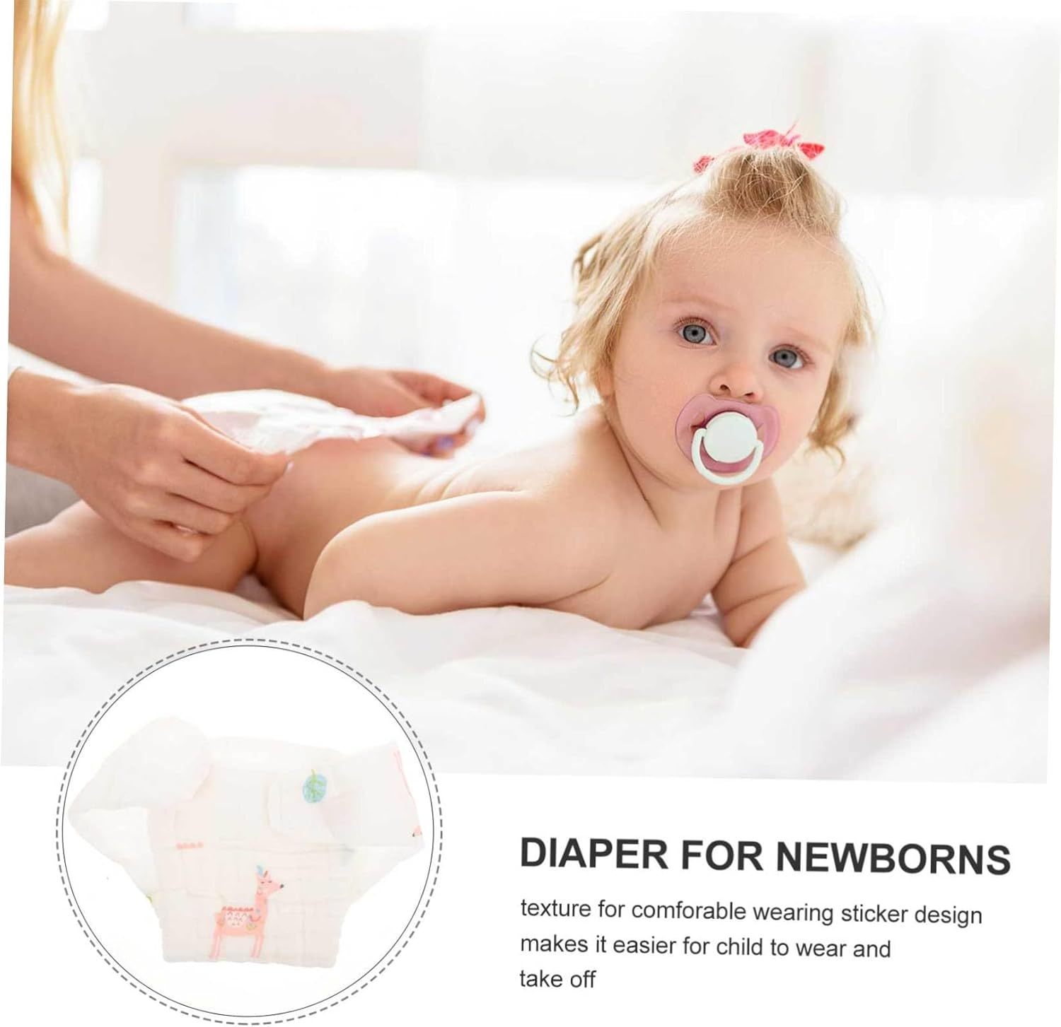 2Pcs Newborn Nappies of Washable Cotton Diaper Pants for Girls Reusable Comfortable for Boy Girl Random Style image number 6