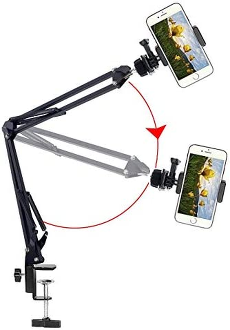 Phone Video Stand,Overhead Camera Mount Compatible with Iphone Samsung Action Camera for Live Streaming,Baking,Craft,Videos,Online Lessons image number 4