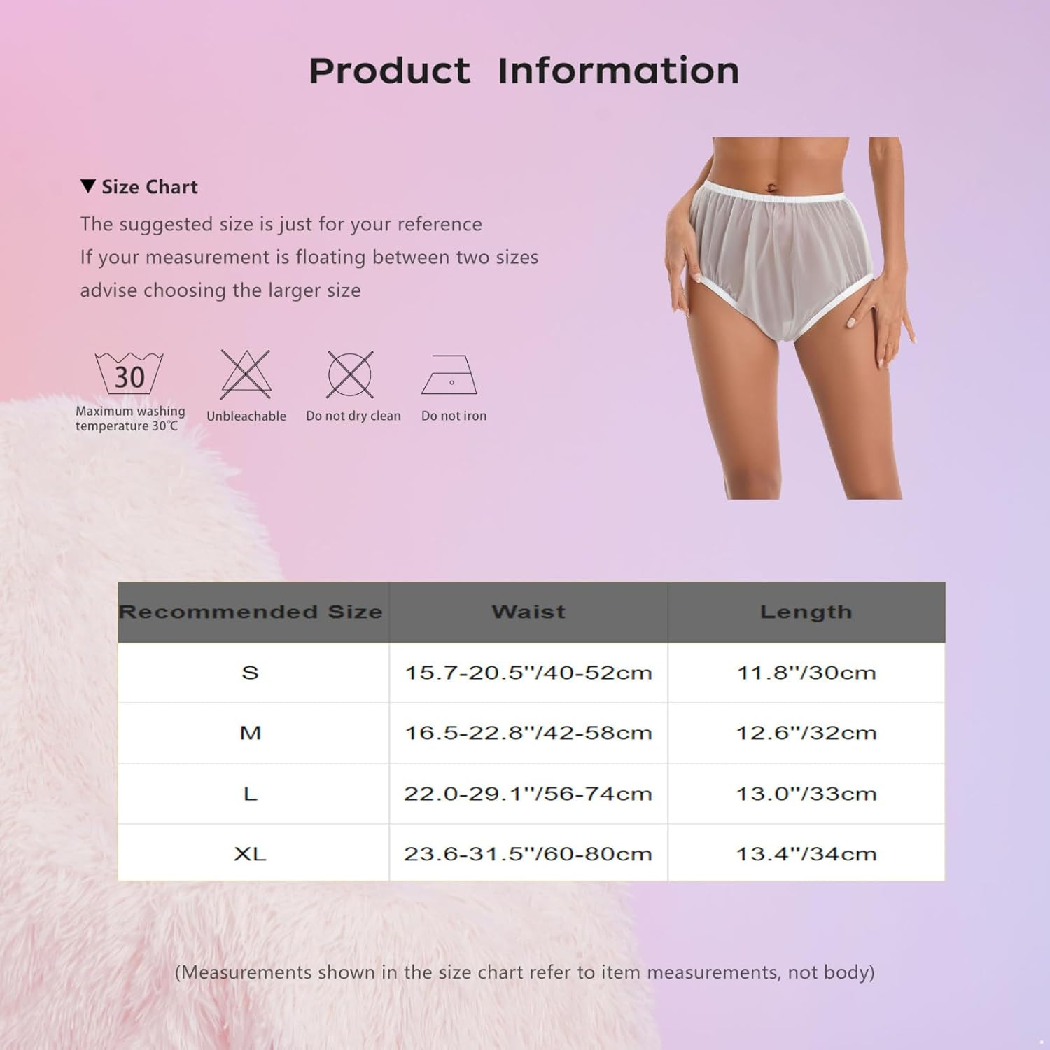 Adult Leakproof Underwear Washable Reusable Nappy Cover Fabric Plastic Pants Diaper Cover
