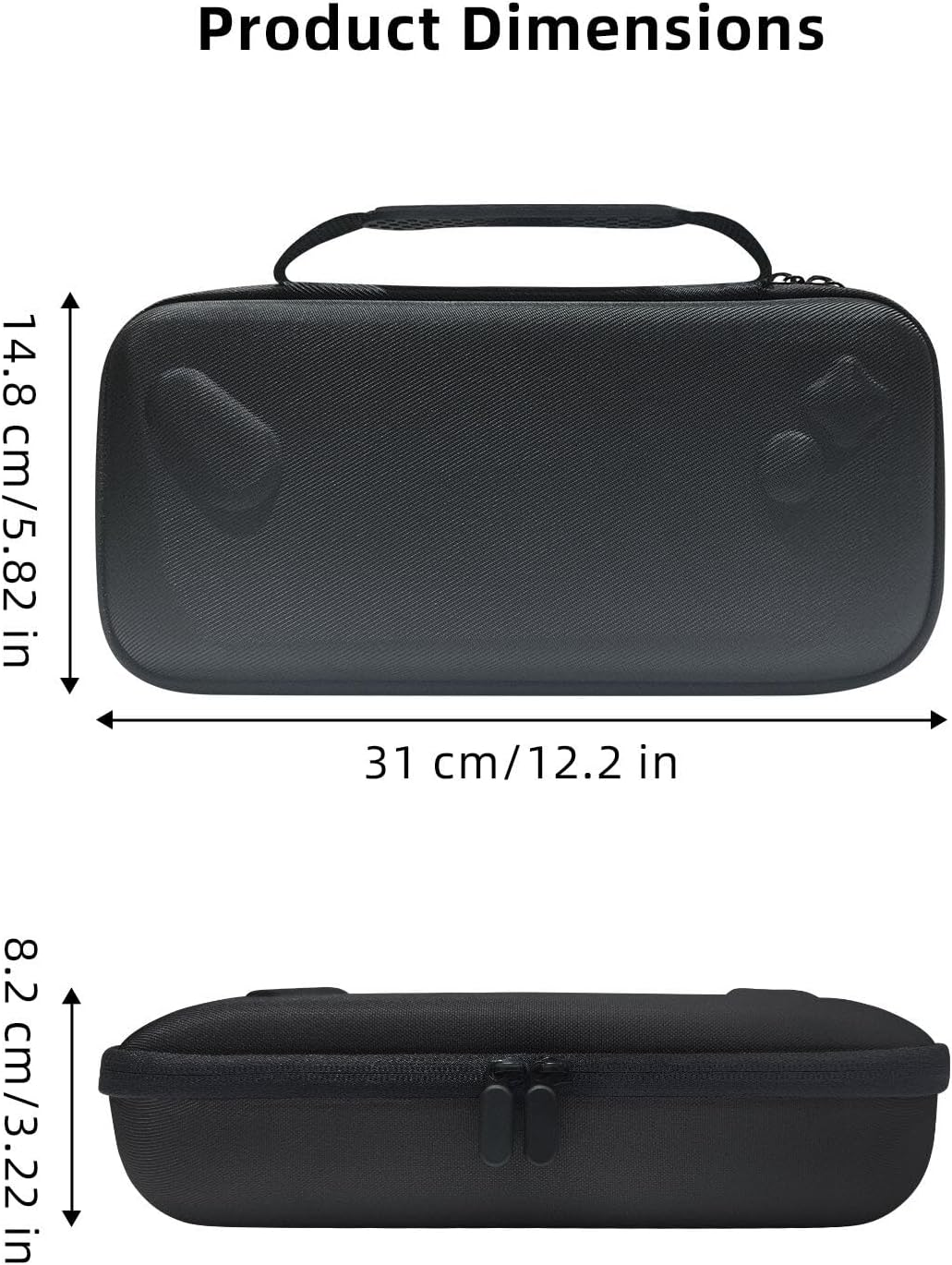 Carrying Case Compatible with ASUS ROG Ally 2023, ASUS ROG Ally X 2024, Protective Hard Portable Travel Case Cover Shell Pouch with Pockets for Accessories and Games image number 5