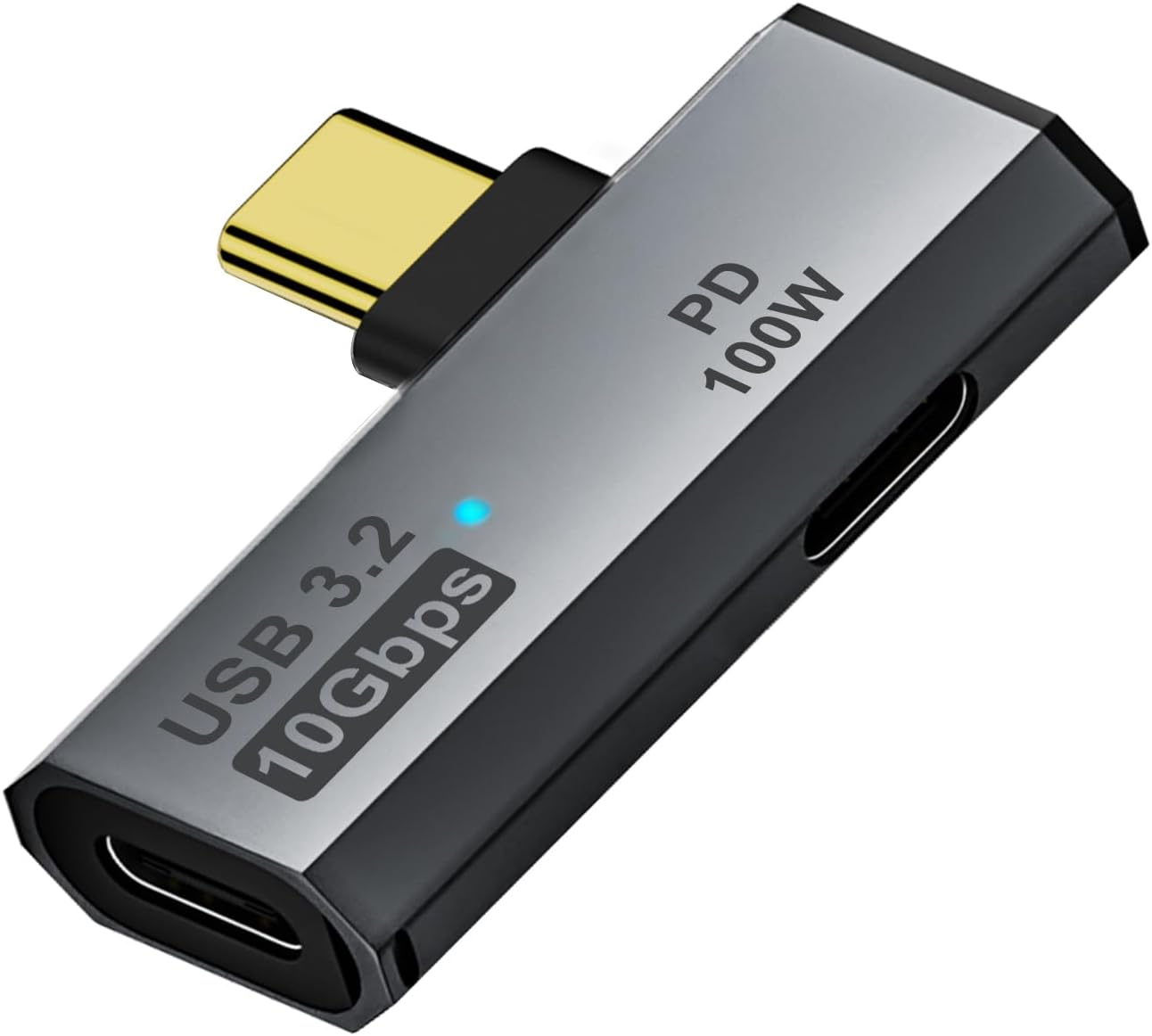 Areme Dual USB C Headphone Adapter with 100W Charging Port, 2-In-1 USB Type C Splitter Dongle for Rog Ally, Steam Deck, Quest 2, Iphone 15 Series, Ipad, Macbook and More Type C Device (Grey)