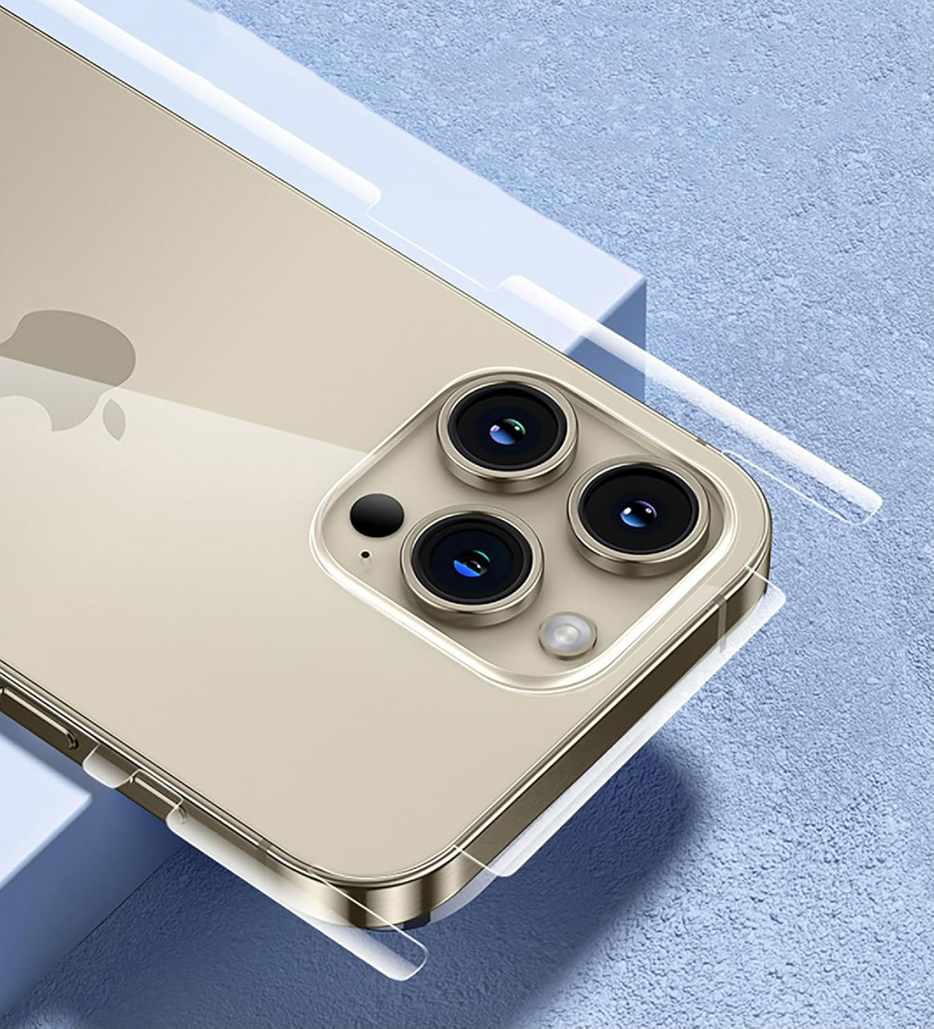 GIOPUEY[3 Pack Back Protector Compatible with Iphone 17 Pro, Iphone 17 Pro Back Protector Film, Soft TPU, Thin, High Transparency, Protective Border - Transparent image number 5