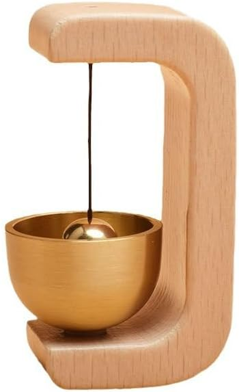 Chiorgone Japanese Brass Doorbell Chime - Wooden Magnetic Entryway Bell for Home Office Shop - Welcome Gift
