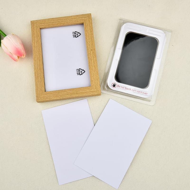 Cat Dog Pet Paw Print Photo Frames Hand and Footprint Picture Frame Newborn Foot Printing Commemorative Dog Gift DIY Pet Handprint Impression Hand Foot Prints for New Born Pets Decoration Supplies - Pet Paw Print Photo Frame image number 5