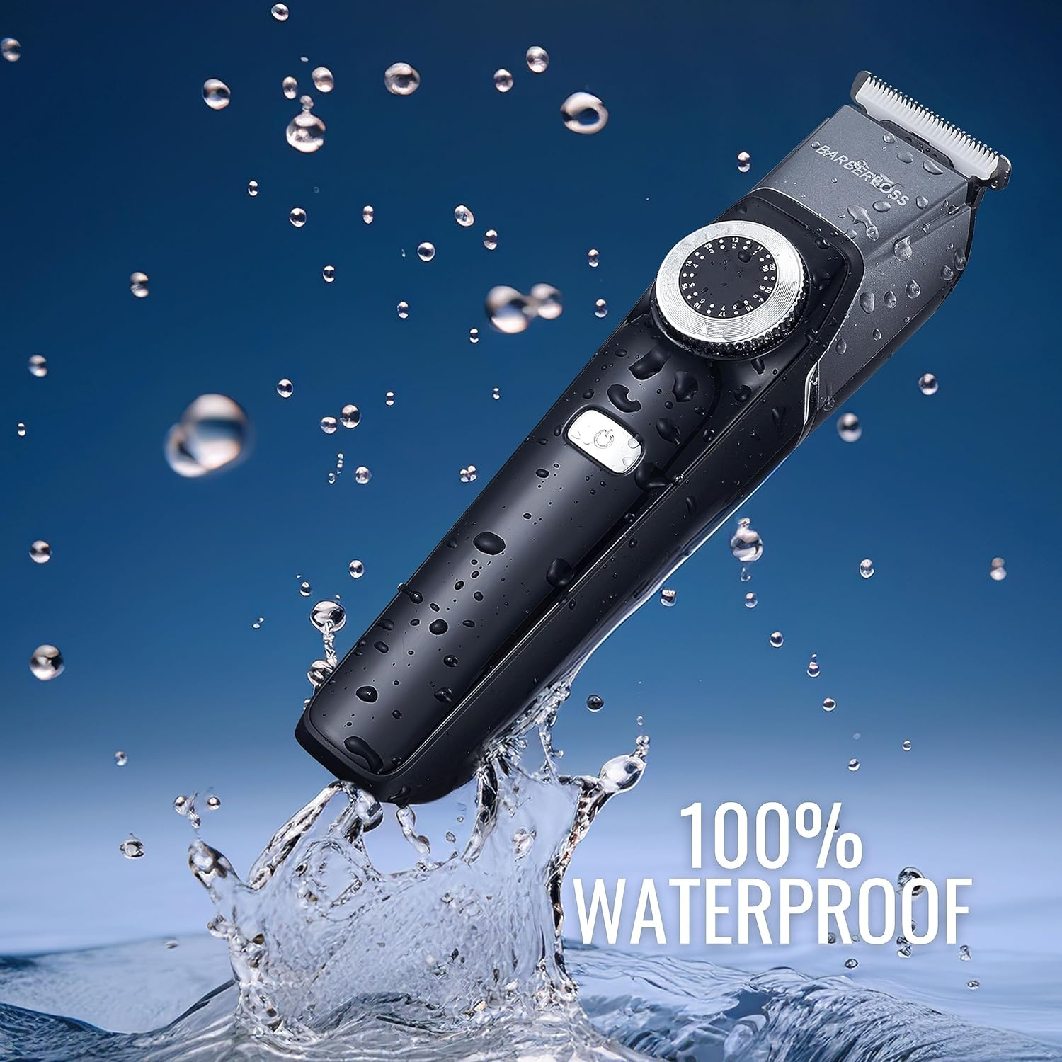 Barberboss 3 in 1 Facial Grooming Kit, Hair, Detail & Beard Trimmer, Men&rsquo;S Hair Clipper, Precision Control Dial, 4 Guide Combs, USB Rechargeable, LED Display, 100% Waterproof, QR-6086 image number 5