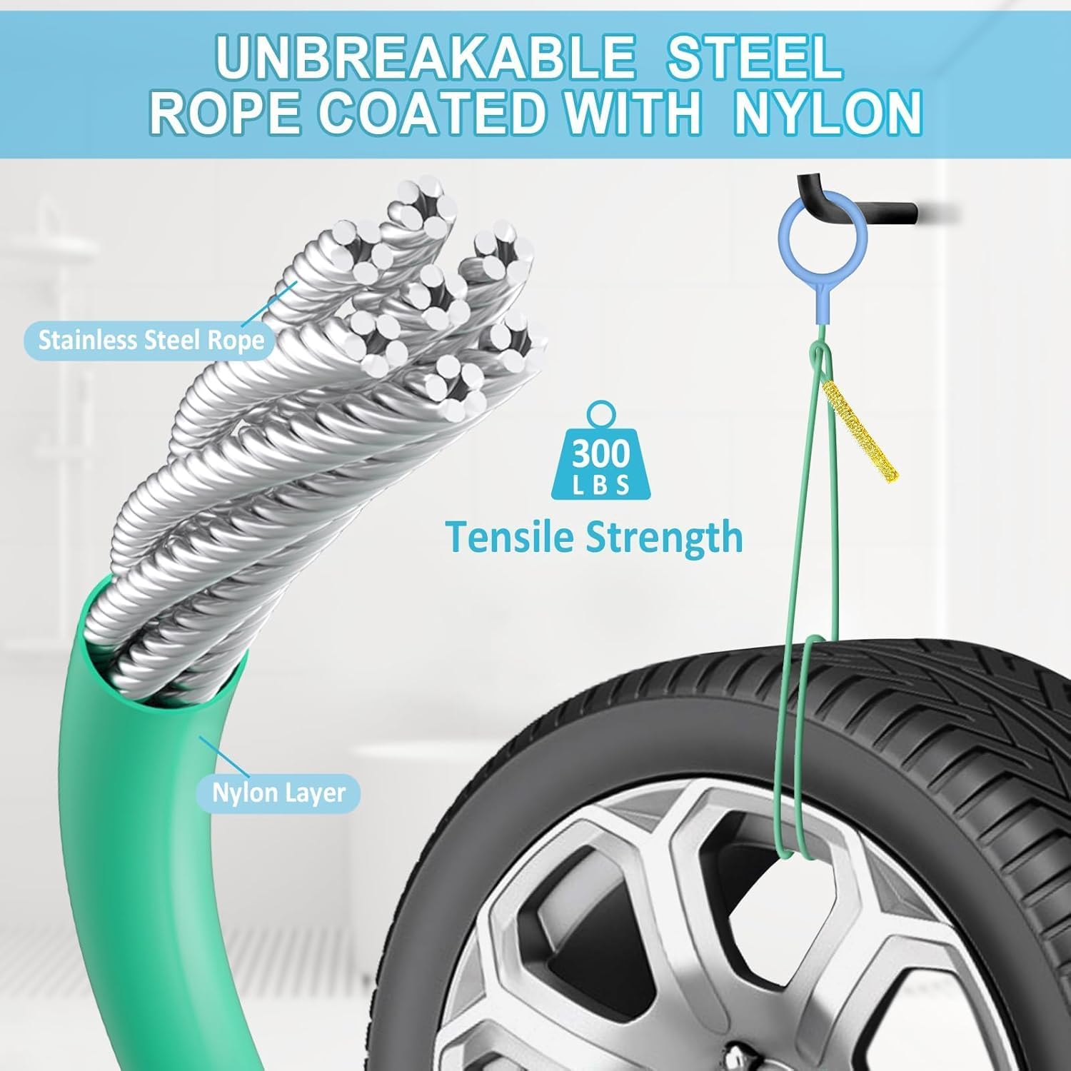 35 Inch Drain Snake Sink Unblocker Tools(5 Pack), Unbreakable Metal Drain Cleaners and Unblockers, Long/Flexible/Thin Hair Clog Remover to Unclog Bathroom Sink, Tub, Shower image number 1