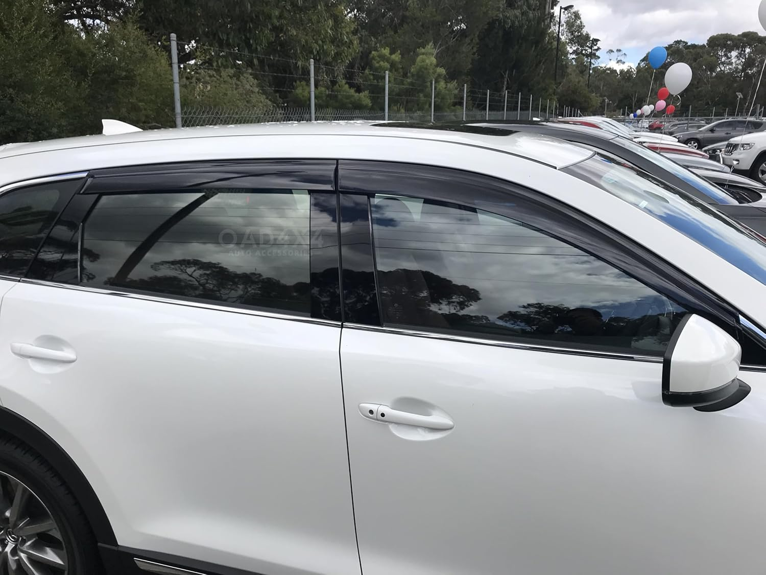 OAD4X4 Weathershields Compatible with Mazda CX9 2016-Onwards, Injection Weather Shields Window Visors Wind Deflectors Sun Rain Guard 4PCS Set image number 6