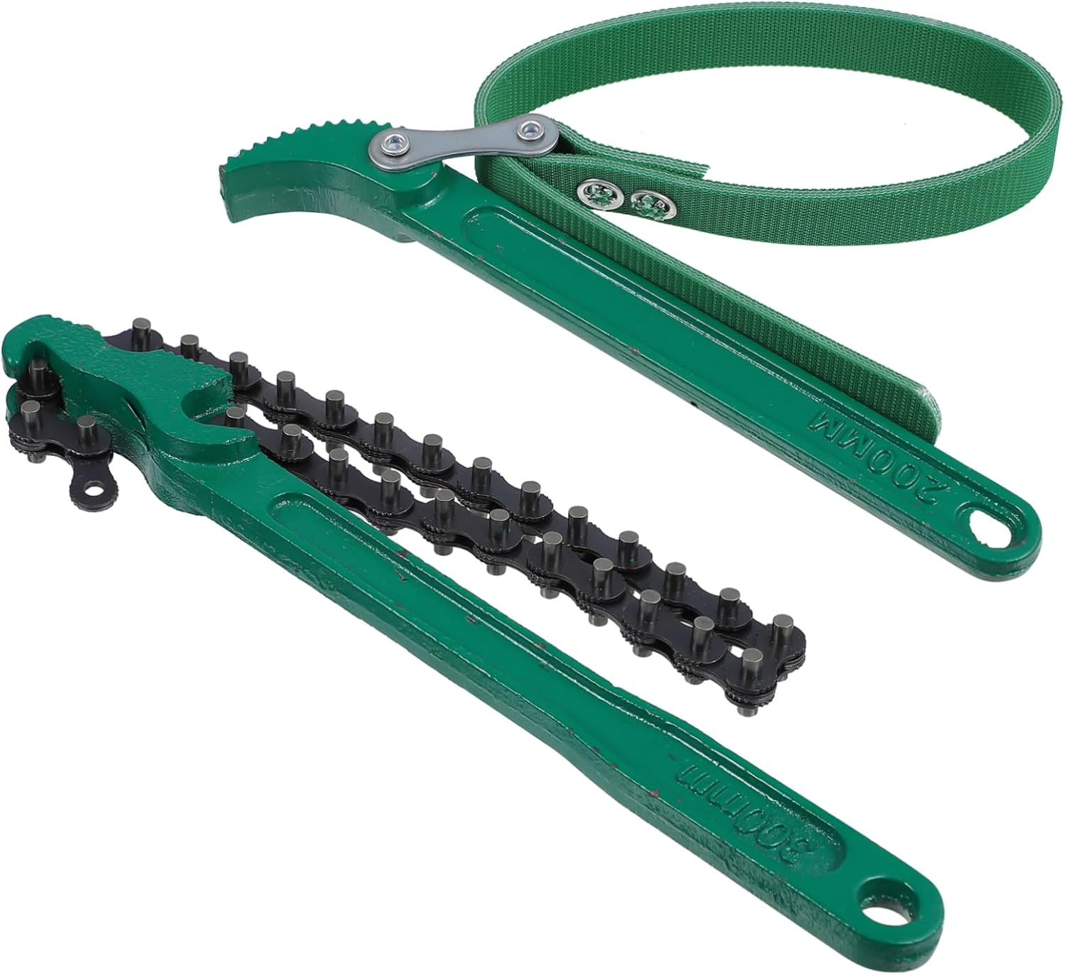Mipcase 2Pcs Chain Belt Oil Filter Wrench Set for Automotive Repair, Sturdy Strap Spanner Tools for Engine Oil and Filter Replacement in Vehicle Maintenance image number 3