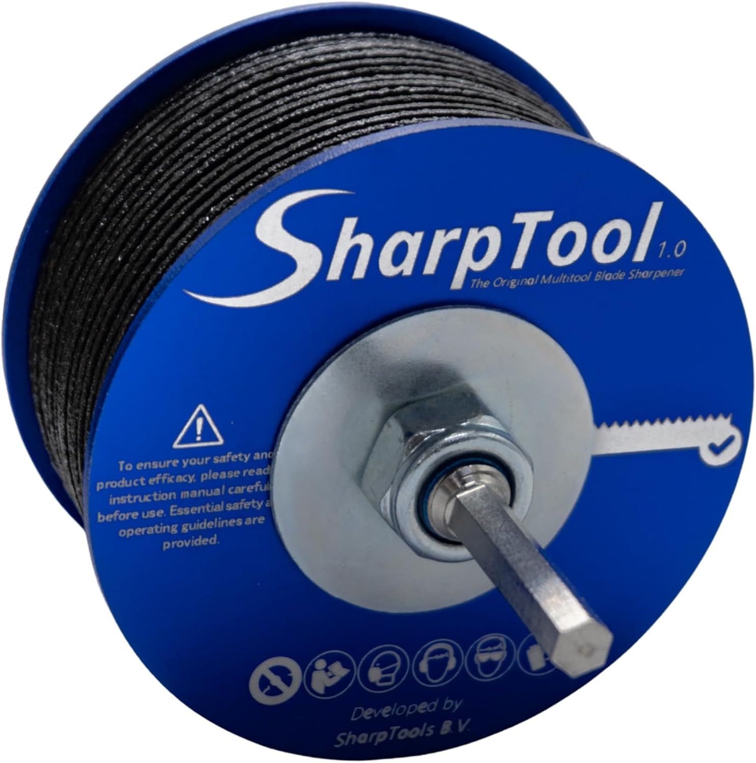 Sharptool 1.0 Multitool Saw Blades Sharpening - Multifunctional Tool Accessory for Resharpening Plunge Saw Blades, Oscillating Tool Accessories - Saw Blade Sharpener for Drill - 35 Mm