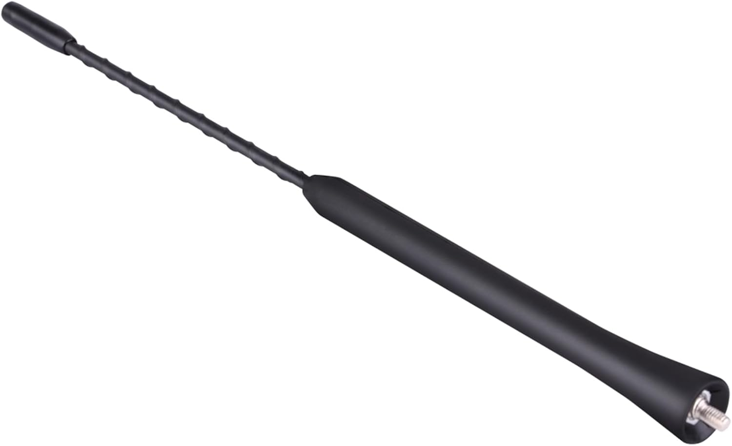 CHICIRIS Car Replacement Antenna, Black Rubber Universal 9 Inches Car Replacement anti Noise Beesting Aerial FM Radio Antenna with Screws for Car Owners