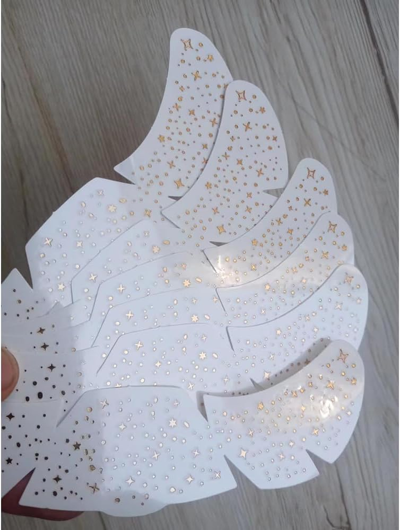 Yesallwas 6 Sheets Freckles Tattoo on the Face Freckles Tattoo Stickers Waterproof Glitter Makeup Tattoo Sticker Face Temporary Tattoos for Party Costume (Gold) image number 4