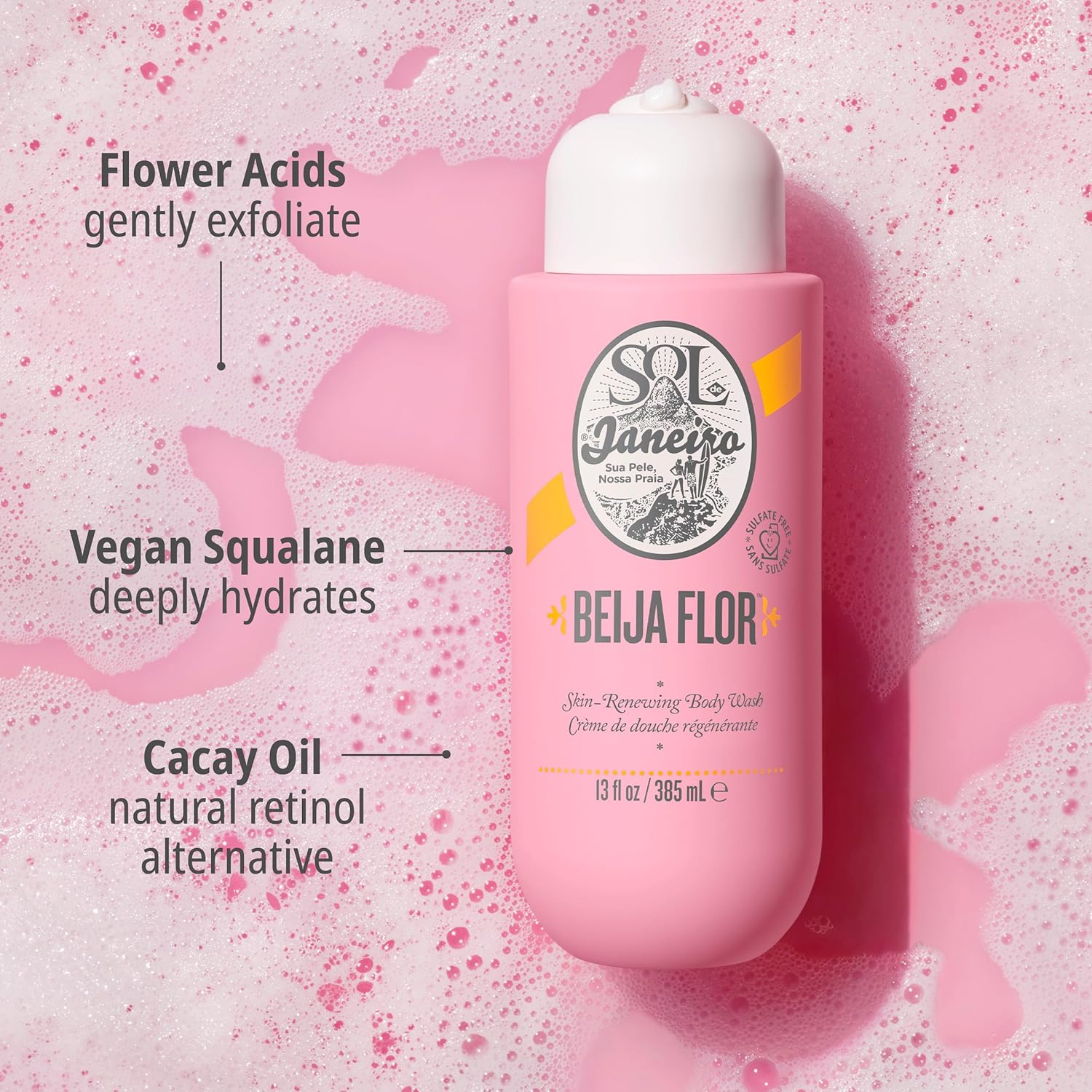 Sol De Janeiro Beija Flor Skin-Renewing Body Wash 385 Ml