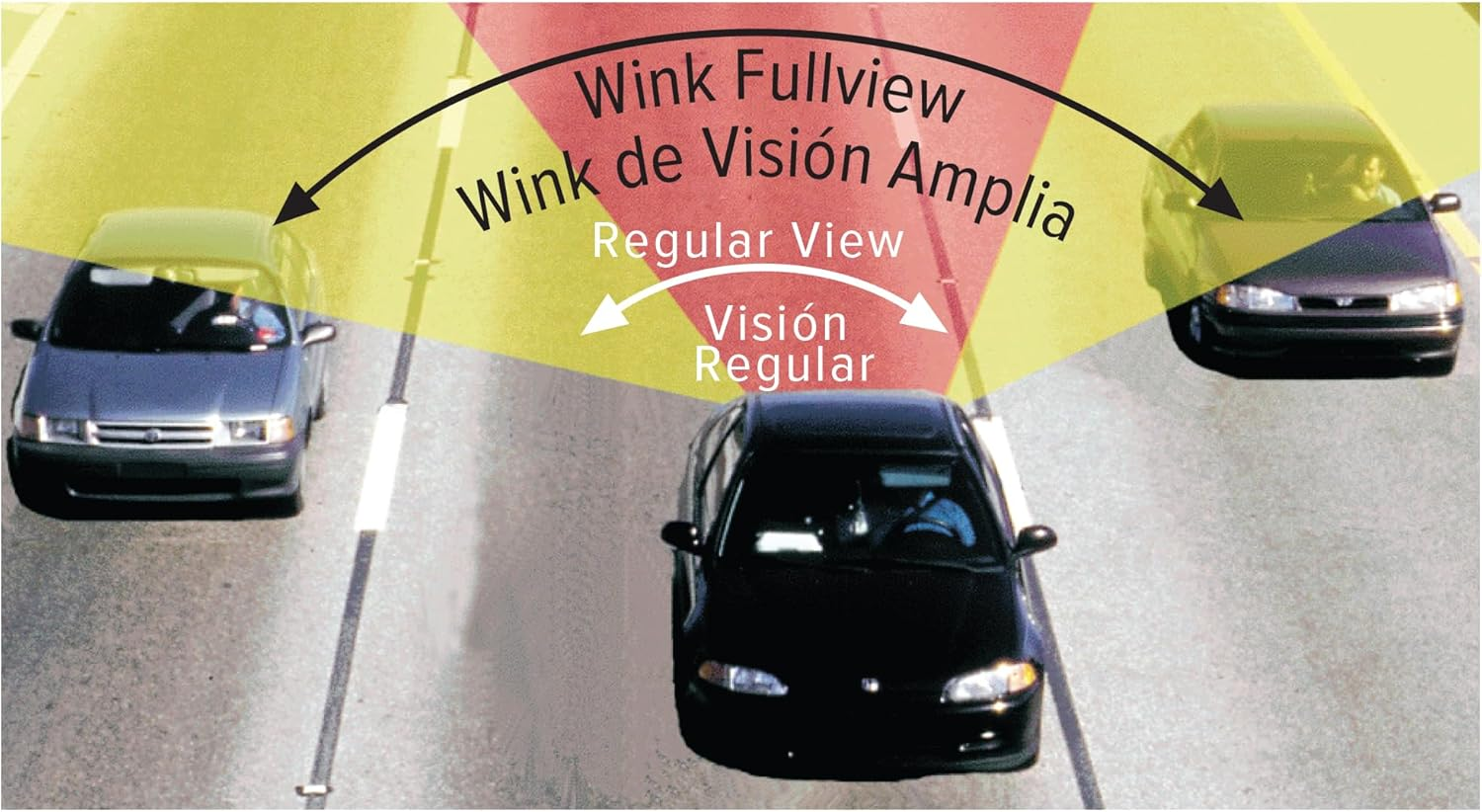 Rally Panoramic 5-Panel Rearview Mirror, Easy Installation, Fits All Cars, Suvs, Trucks and Vans (91515) image number 1