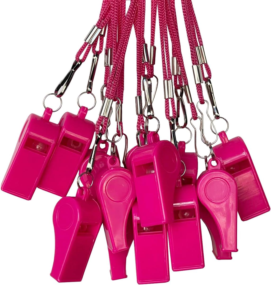 DYBADYSA 20 Pcs Plastic Loud Whistles with Lanyard for Referee Coaches Basketball Football Sports Training Game Event Lifeguard Survival Emergency Fun School Kids Tool Set Suppliers - Orange image number 5