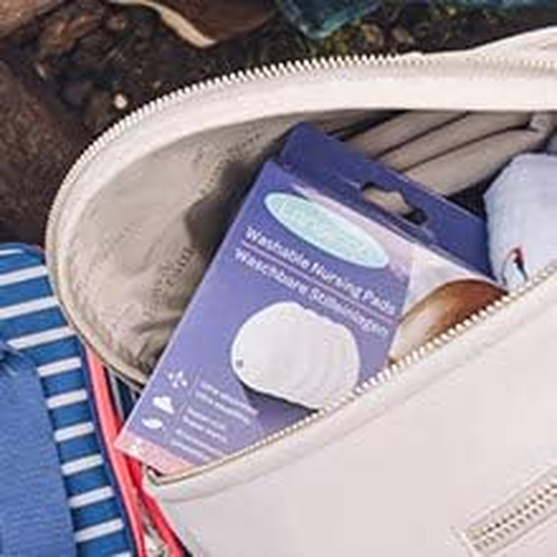 Lansinoh Washable Nursing Pads, Teardrop Contoured Bamboo Viscose Pad, Reusable Breast Pads for Every Day and Night Use for Breastfeeding Mums, (Pack of 4) image number 4