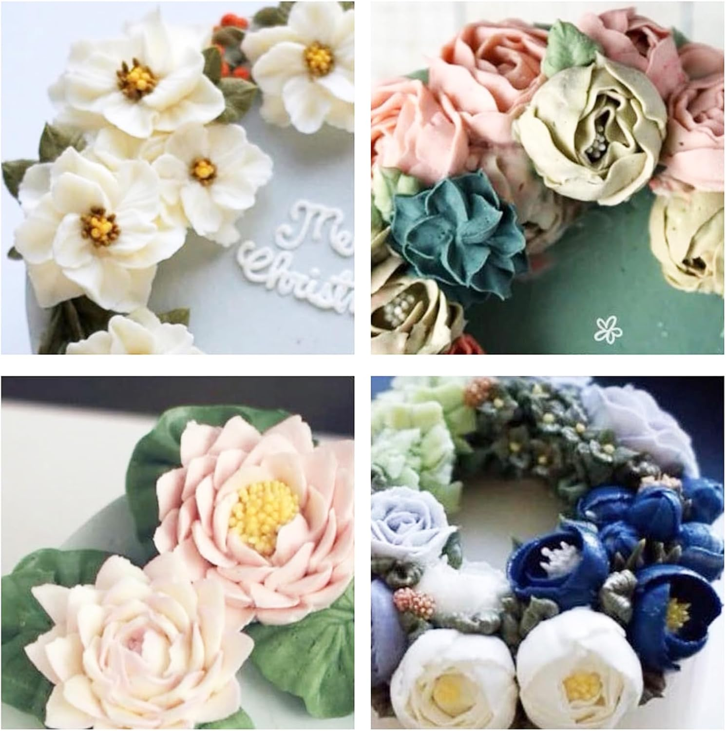 Wishesmar 5 Piece Petal Piping Nozzles Set for Cake Decoration - Quality Stainless Steel Nozzles - Ideal Nozzles for Cupcakes, Cakes, Cookies, Biscuits, Pastries image number 1