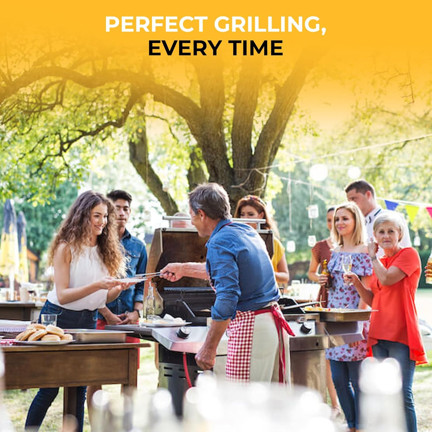 BBQ Fish Grill Basket for Outdoor Grill, Stainless Steel Vegetable Grilling Basket with Detachable and Foldable Handle with Carry Bag image number 2