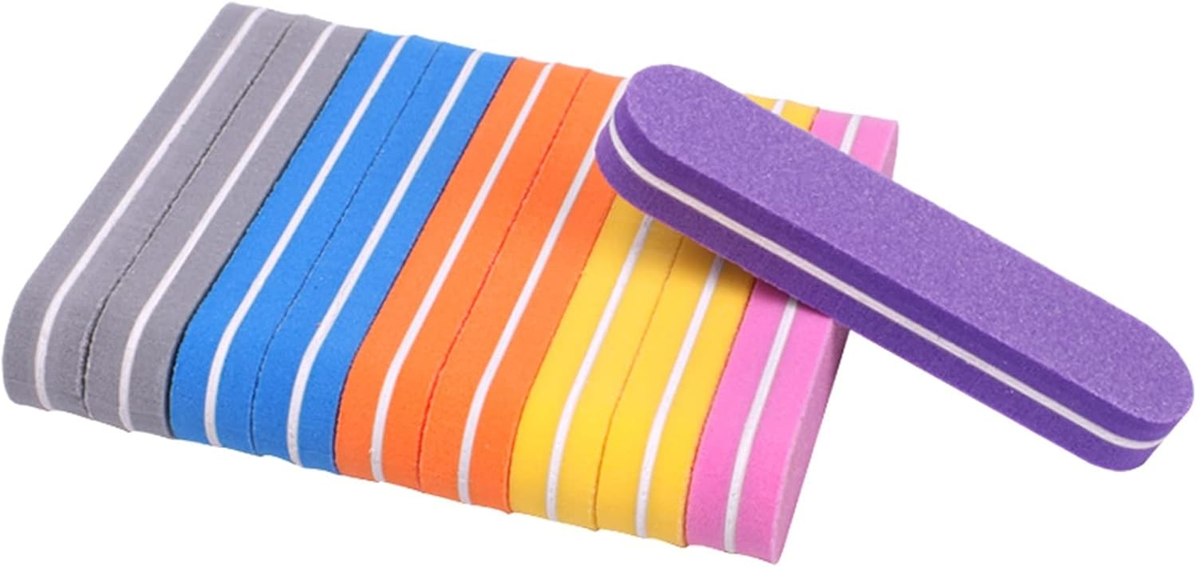 TRUSTTWO 200Pcs Mix Color Mini Nail File Buffers Sponge 100/180 Double Sided Sanding Block Lime a Ongle Sanding Polishing Nail Art Files the New (Color : Yellow)