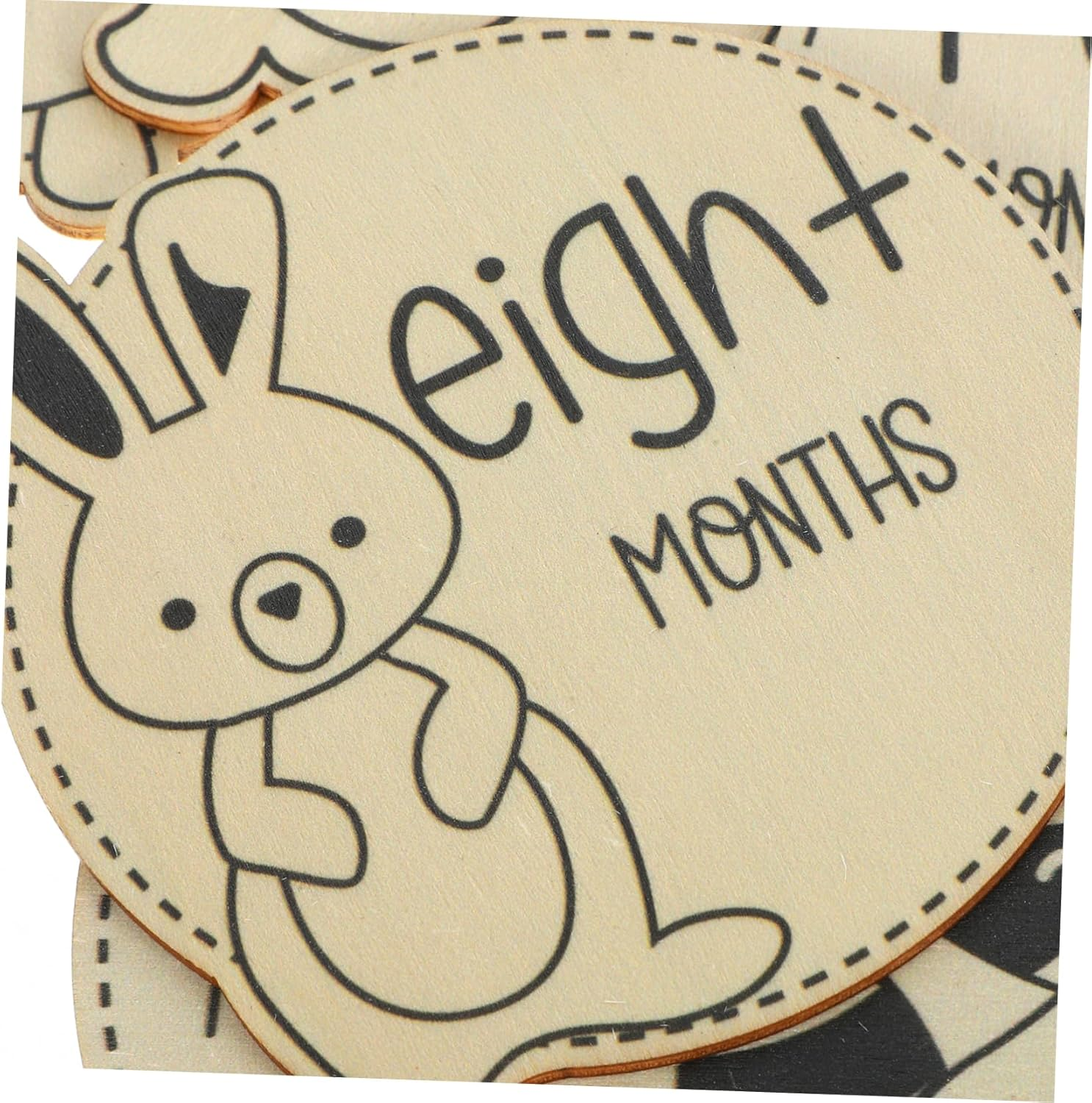 LIFKOME 12Pcs Milestone Discs Growth Cards for Monthly Announcements Unisex Design Lightweight Safe Natural for Newborn Photography and Keepsakes image number 2