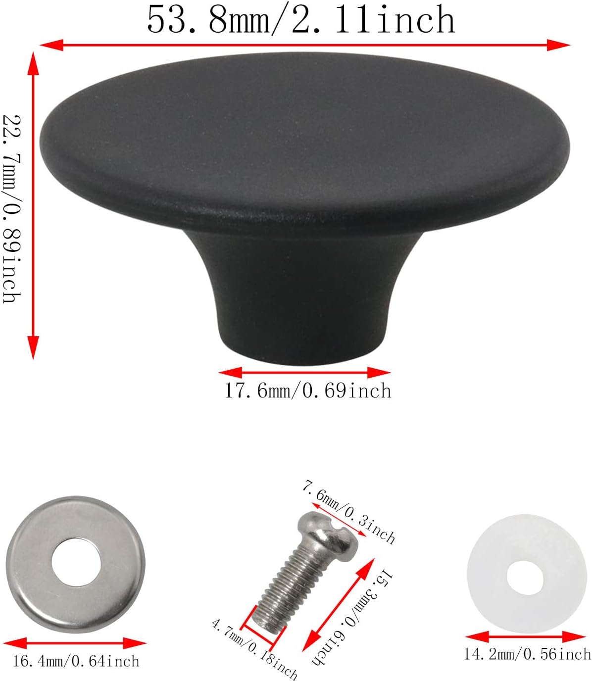 DGBRSM 2Pcs Dutch Oven Knob Bakelite Pot Lid Replacement Knob, Black image number 2