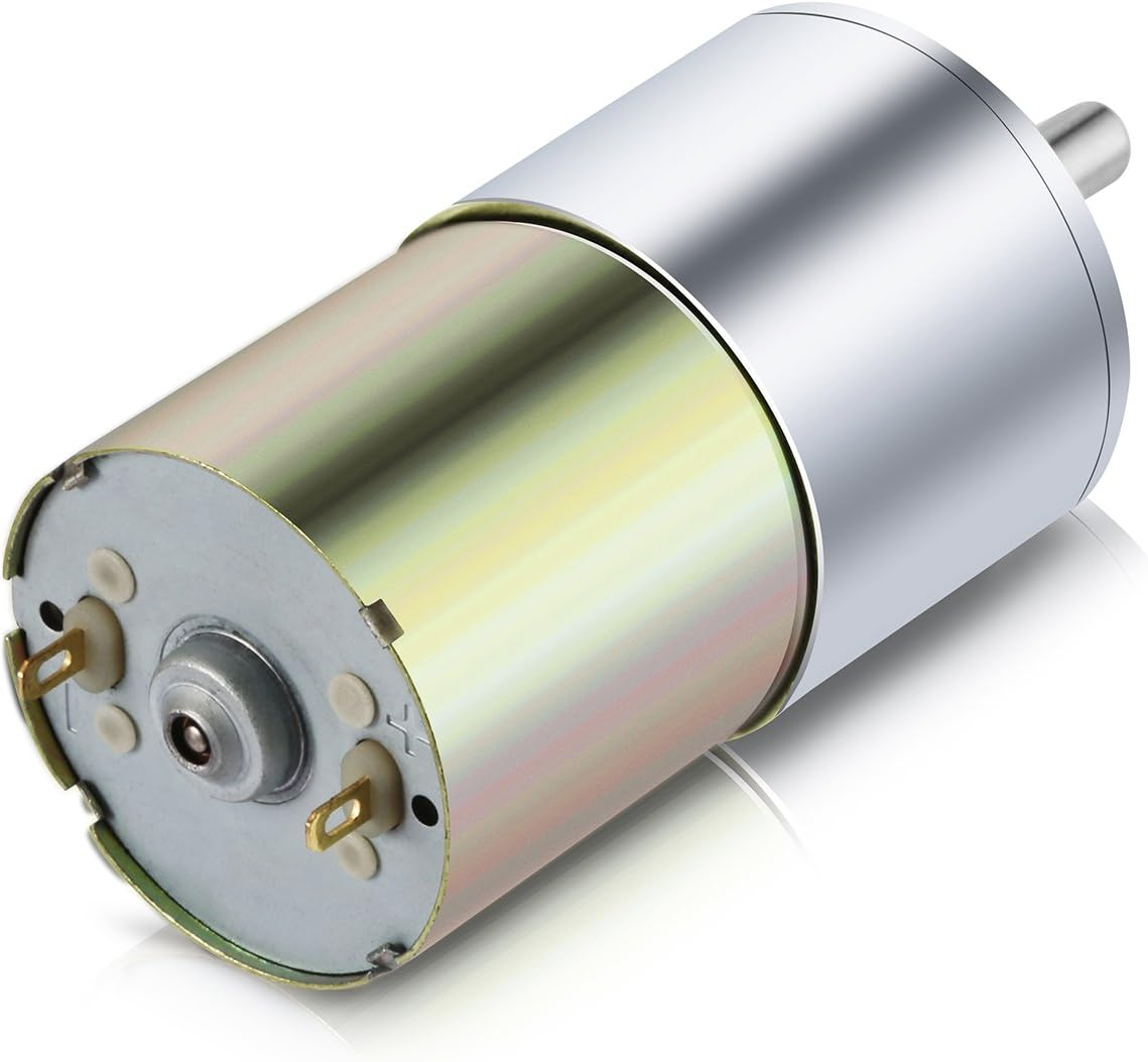 Greartisan DC 12V 550RPM Gear Motor High Torque Electric Micro Speed Reduction Geared Motor Centric Output Shaft 37Mm Diameter Gearbox image number 3