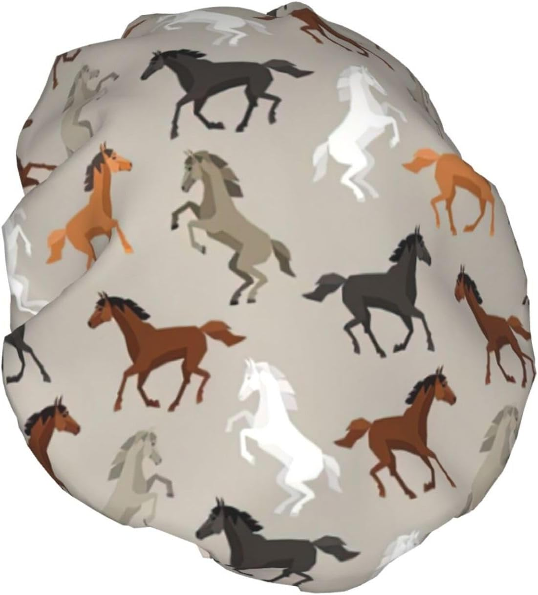 WURTON Cute Horse Print Women Soft Lightweight Shower Cap Shower Capbathing Hat for Long Hair, Breathable - Cute Dog Paw image number 4