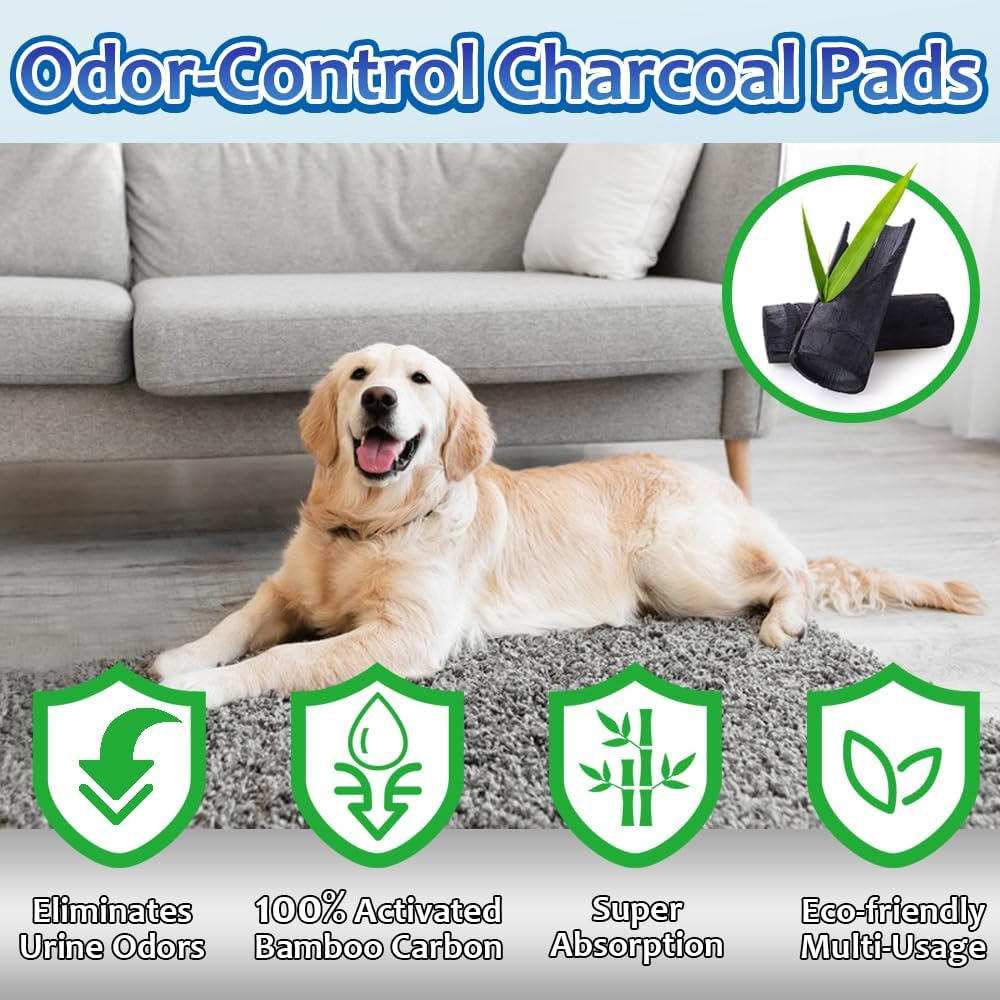 Dogcator Charcoal Puppy Pads Extra Large, Activated Charcoal Dog Pee Pads, X-Large Odorless Potty Pads for Dogs 28"X34", 40 Count XL Disposable Puppy Pads Pet Training Pads for Housebreaking image number 3