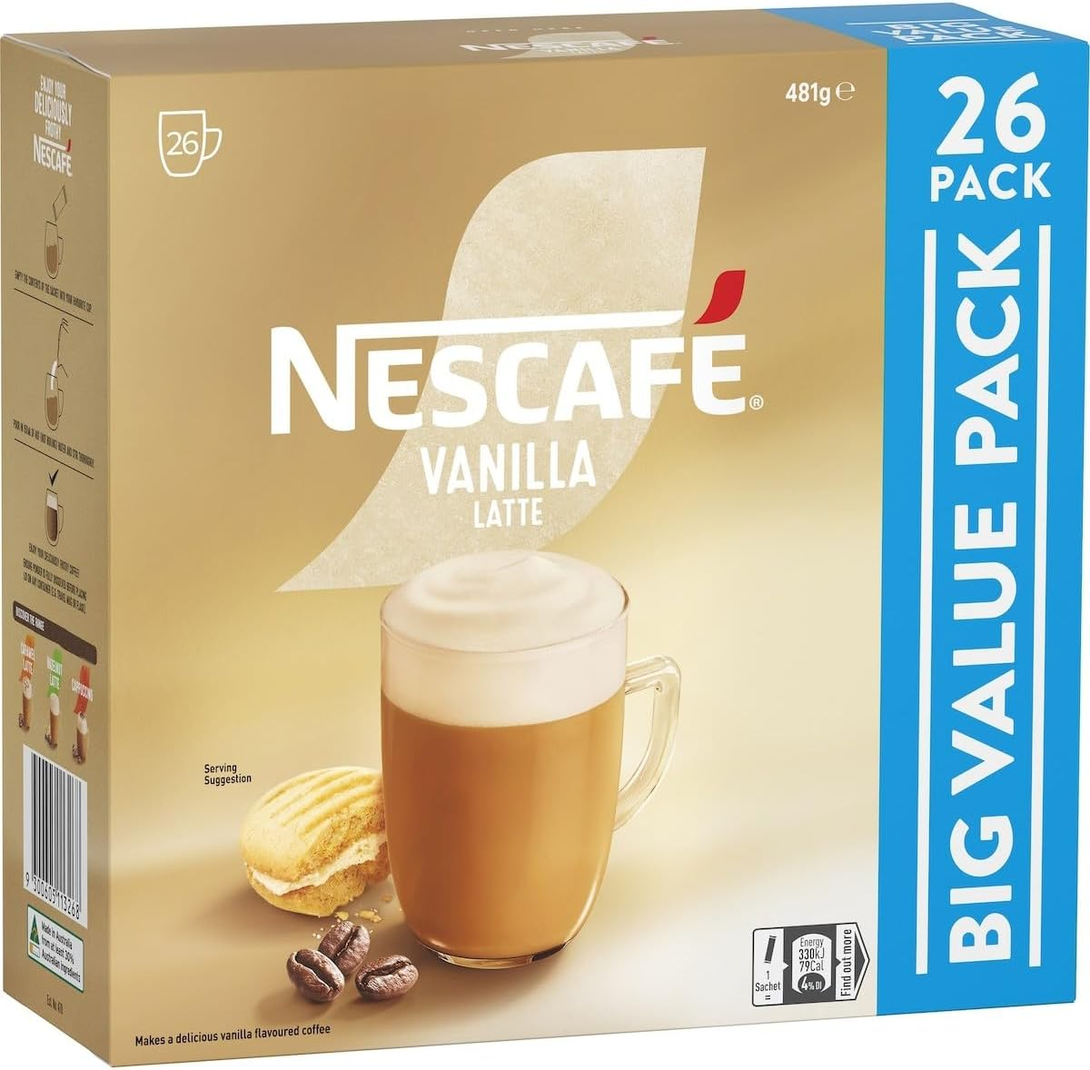 Nescafe Menu Vanilla Coffee Sachets 26-Pack image number 3