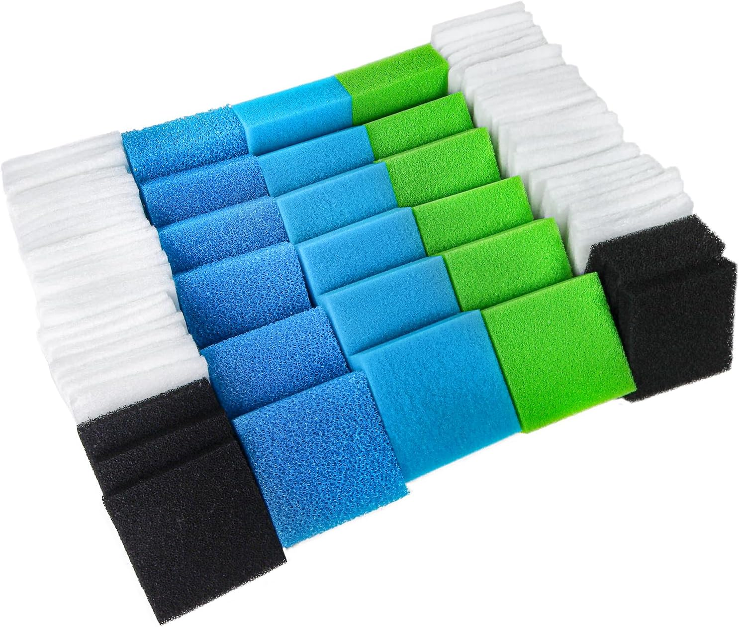 LTWHOME Value Pack of Fine Filters, Carbon Filters, Coarse Filters, Nitrate Filters and Poly Filters Set Fit for Juwel Standard/Bioflow 6.0/ L (Pack of 68)