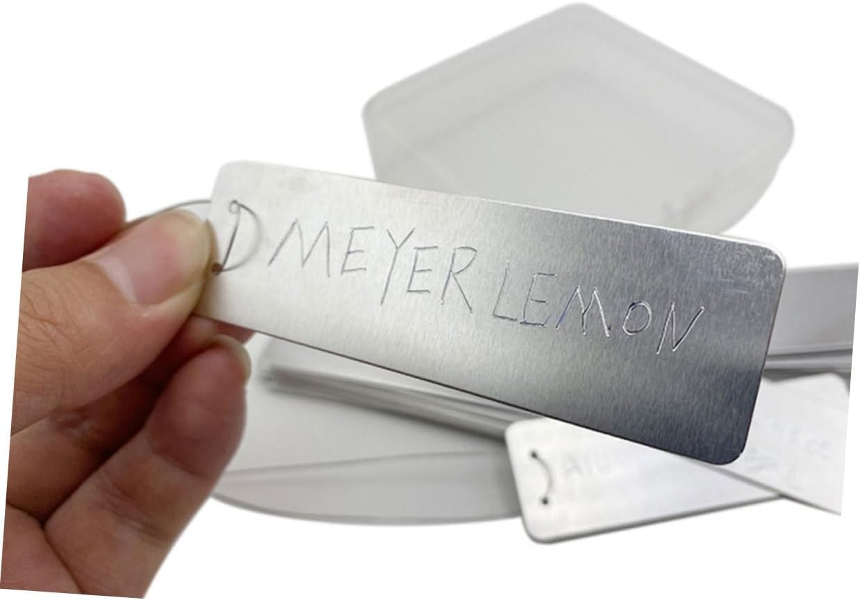 Levemolo 10Pcs Garden Supplies Metal Plant Labels Wide Plant Name Tags for Outdoor for Gardening image number 5