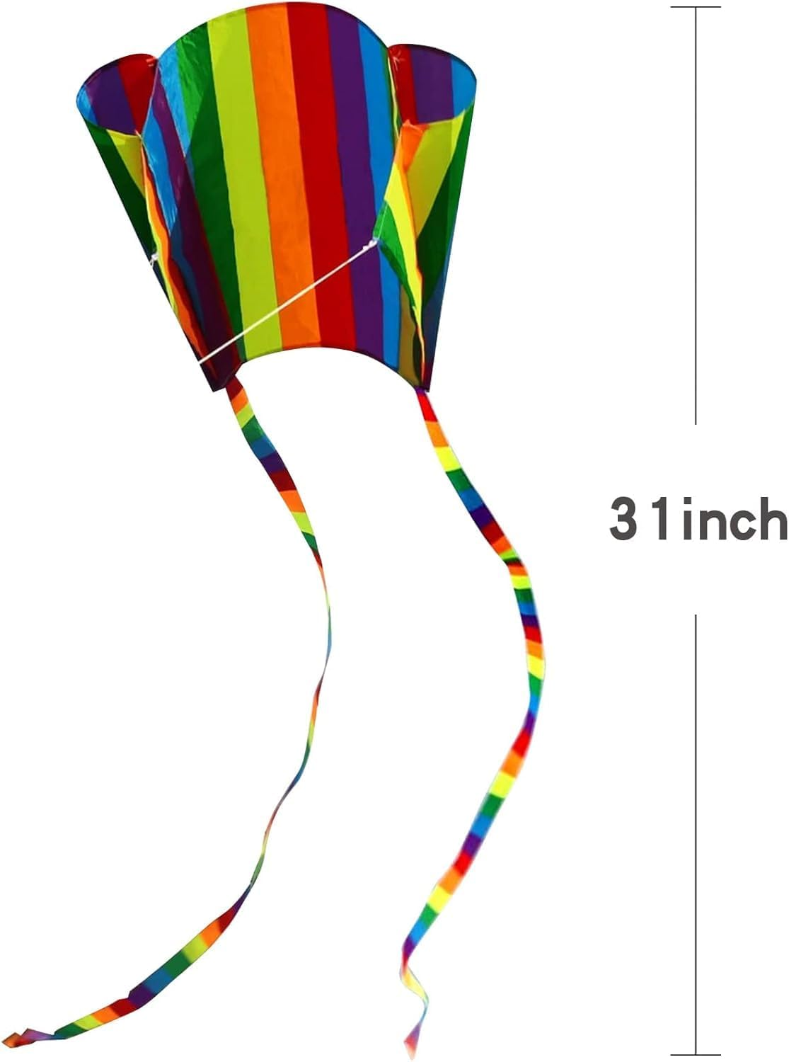 Rainbow Parafoil Kite - Premium Durable Outdoor Flying Kite, Easy to Fly for Beginner,Perfect for Beach, Park, Birthday Party Activities image number 2