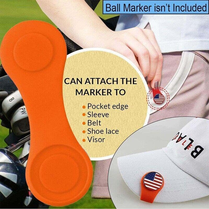 Innovative Silicone Golf Hat Clip with Strong Magnetic Ball Marker Holder, DIY Friendly, Soft & Durable, Rust-Free, Versatile Attachment for Hat, Collar, or Sleeve, Perfect Golf Accessory image number 2