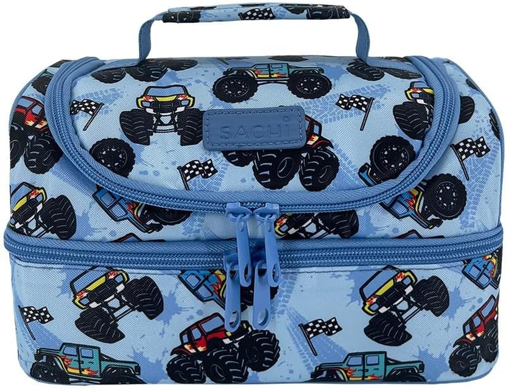 Sachi 'Style 235' Insulated Double Decker Lunch Bag - Monster Trucks image number 3