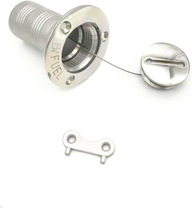 NUZAMAS 1.5" Lockable Stainless Steel Fuel Deck Filler 316 Stainless Steel with Key Cap Boat Yacht Accessories image number 5