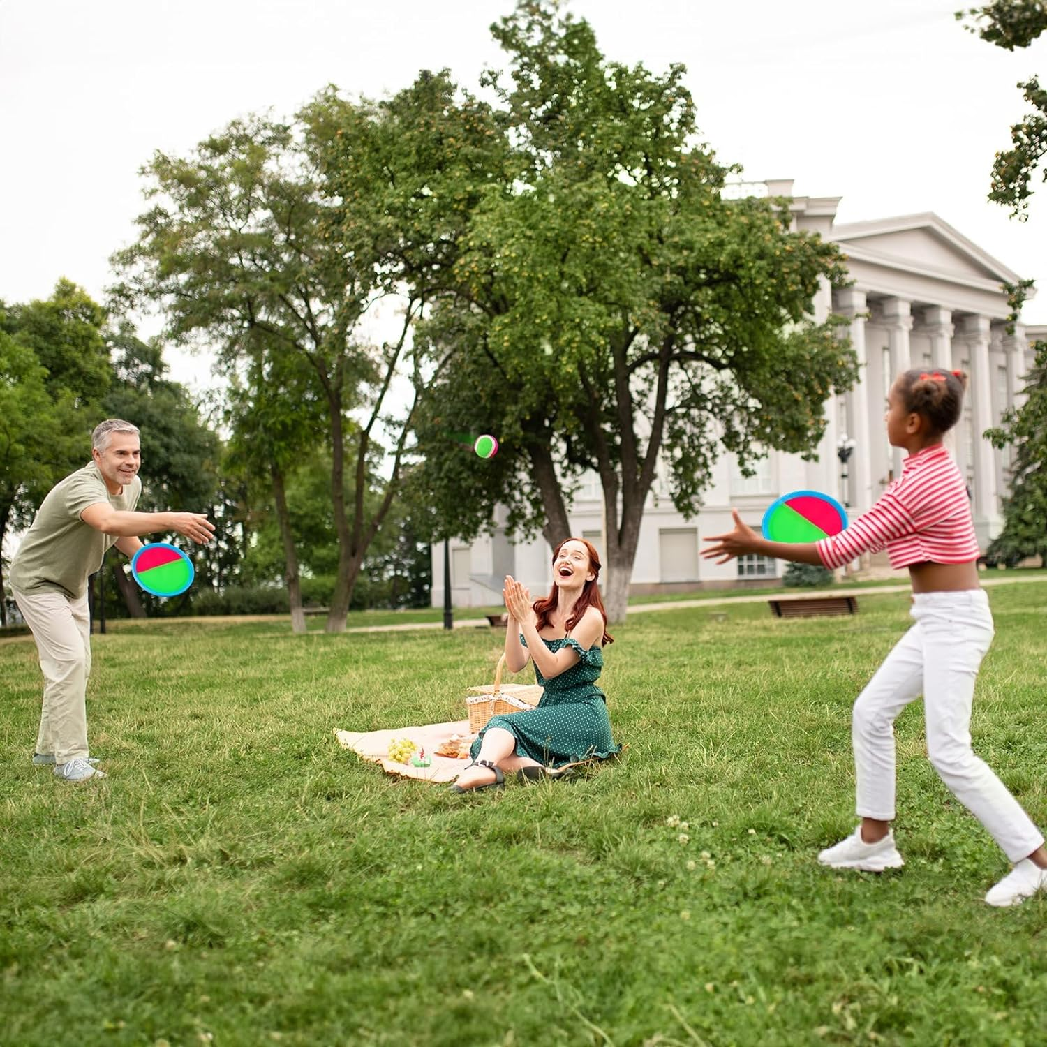 MUYXGYFE Kids Toys Toss and Catch Game Set Outdoor Toys for Kids Yard Beach Camping Toys Yard Games Suitable 3-10 Years 2 Paddles 2 Balls image number 5