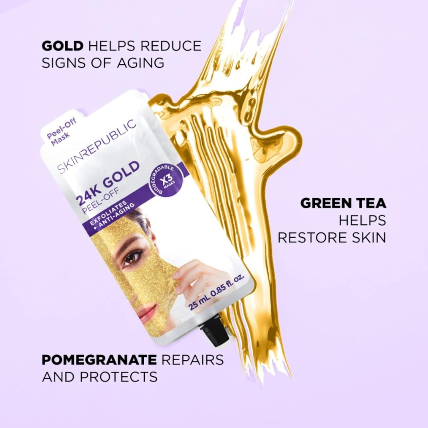 Skin Republic 24K Gold Peel-Off Face Mask image number 2