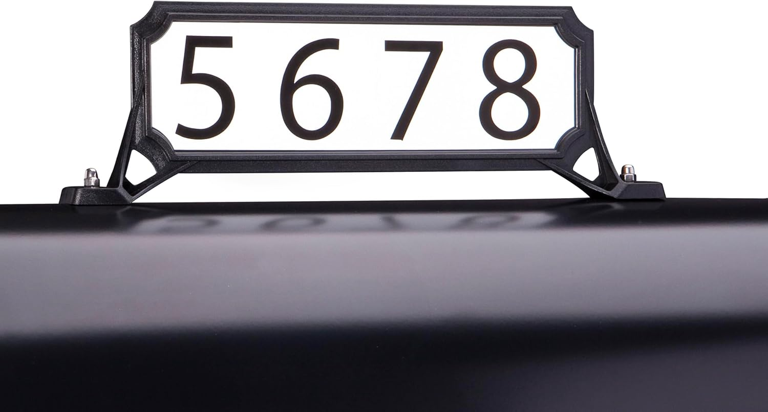 Architectural Mailboxes 3460B Manhattan Address Plaque, Small, Black image number 6