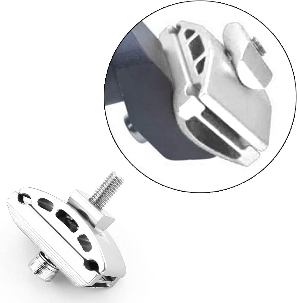 DGHAOP Bicycle Seatpost Head Saddle Pipe Head Silver Aluminium Alloy Bike Seatpost Clamps Head Saddle Pipe Screw Seat Tube Cycling Screw Seat Tube Post Single Rod Head Parts