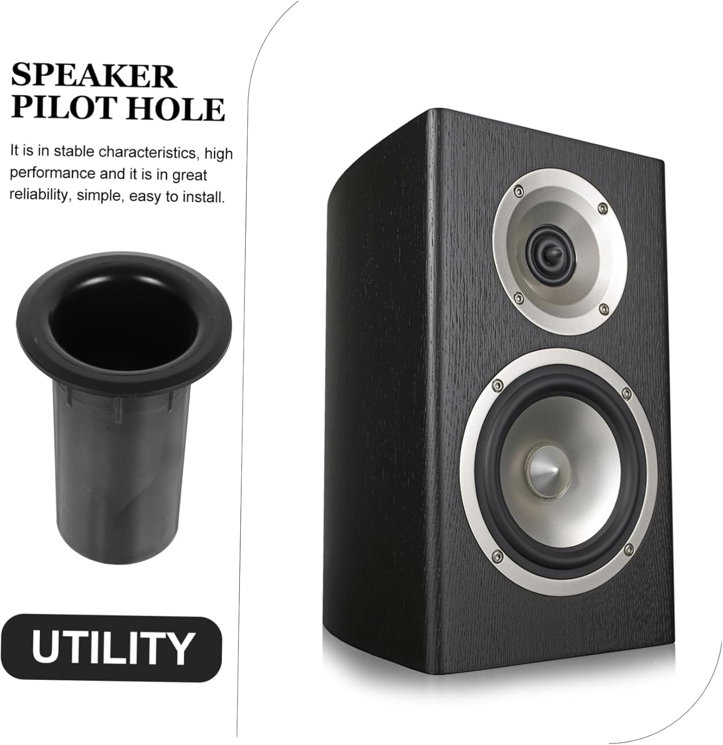 Mikinona 12Pcs Replacement Subwoofer Port Tube for Audio Punching Bag Plastic Bass Reflex Tube Speaker Accessory for Subwoofer Air Outlet Plastic Speaker Port Air Outlet image number 2