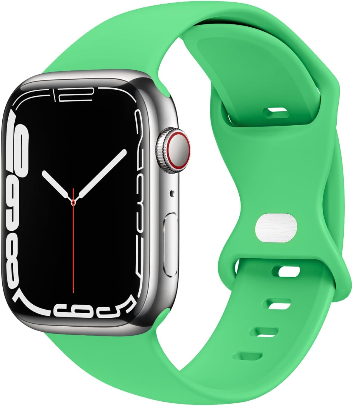 Compatible with Apple Watch Band 38Mm 40Mm 41Mm 42Mm 44Mm 45Mm 49Mm S/M M/L for Women/Men Waterproof Soft Silicone Replacement Strap Accessories for Iwatch Bands Ultra 2/Ultra Series 9/8/7/6/5/4/3/2/1 SE (Black, 38/40/41Mm S/M)