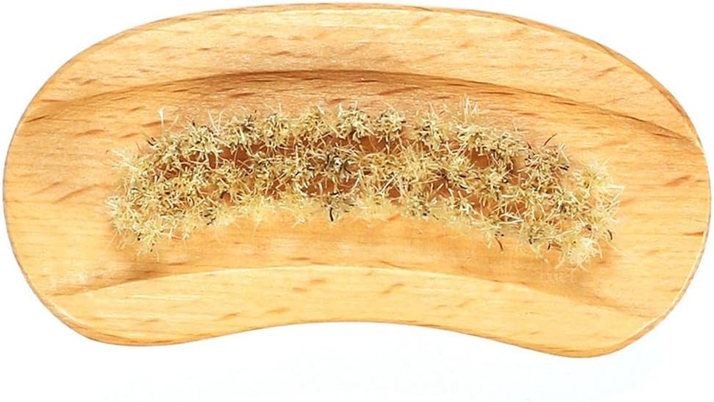 Harayaa 2Pcs Double Sided Beechwood Finger Nail Brush Scrub Fingernail Scrubbing image number 2