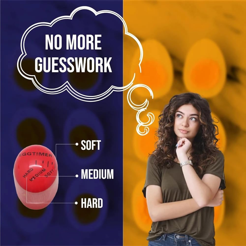 Egg Timer Color Changing for Perfect Boiled Eggs - Soft, Medium, Hard Boiled Egg Timer, Heat-Sensitive Kitchen Gadget, Durable Non-Toxic Resin, Reusable Cooking Tool, Ideal Breakfast Gift image number 1