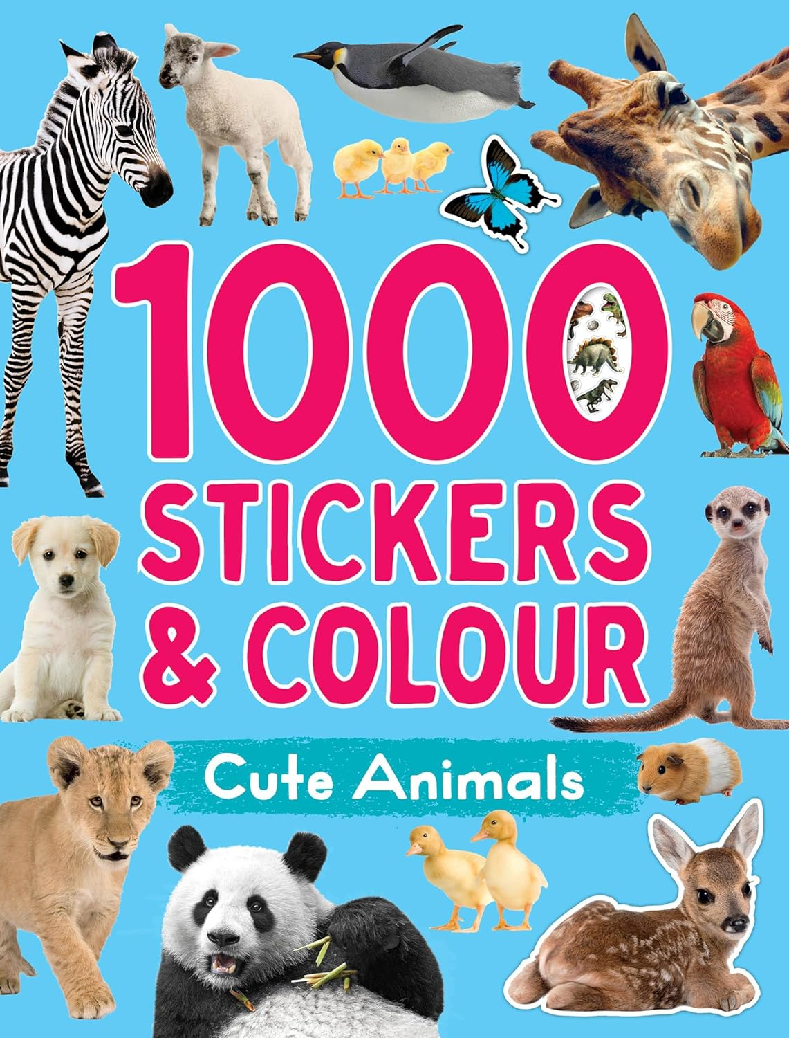 Lake Press 1000 Stickers and Colour Animals Book - Paperback - 01 October 2023 image number 1