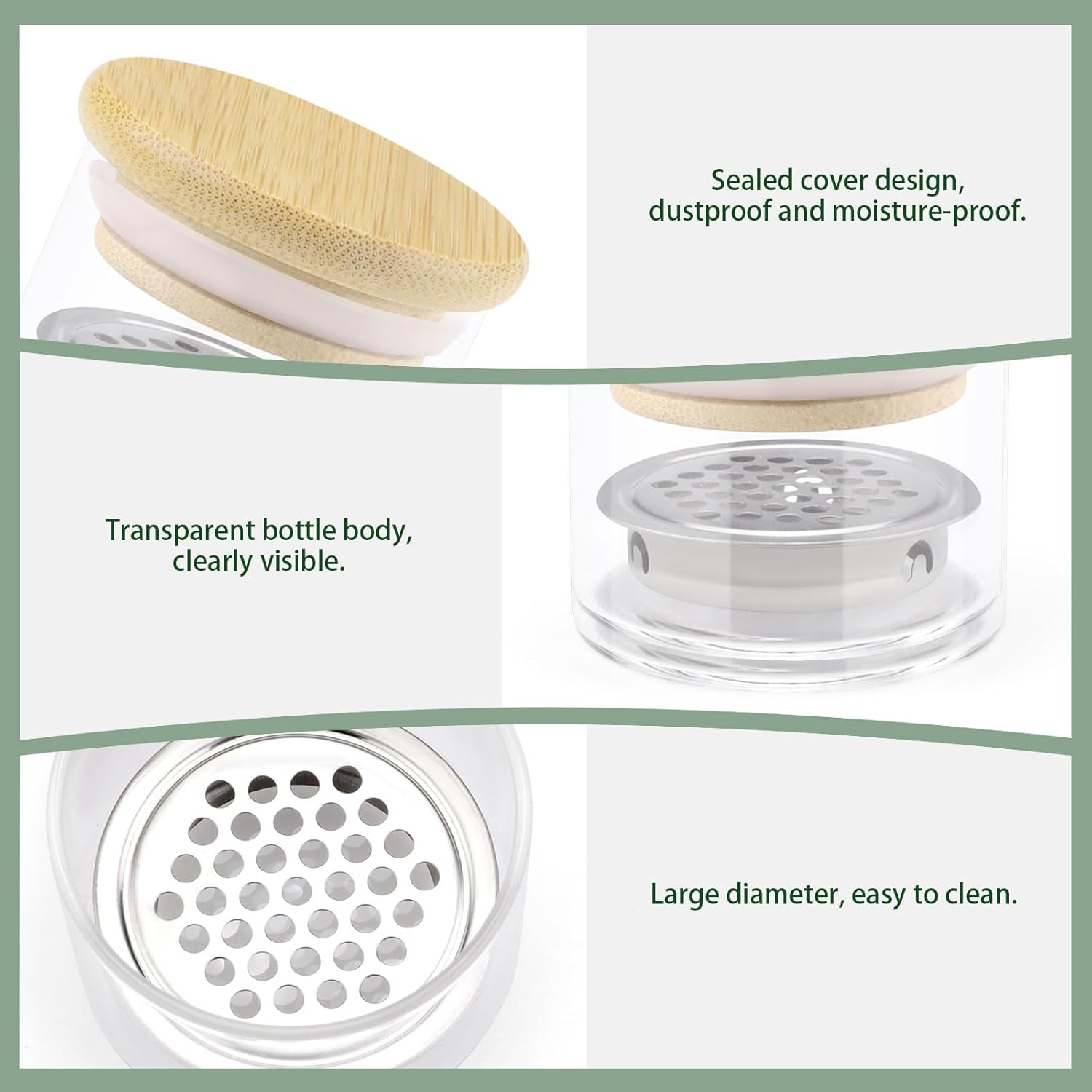 Diakey 4 Pack Acrylic Nail Brush Cleaner Dappen Dish with Lid, Mesh Layered Nail Art Brush Monomer Liquid Wash Cup Glass Removal Jar for Sequins Glitter Powder, 3.8Cm High - 5.6Cm High image number 3