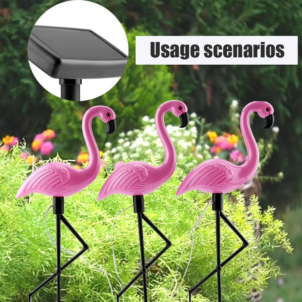 Flamingo Decorative Light,Solar Garden Light,Flamingo Garden Decor,Solar Powered Stake Light,For Yard Patio Lawn Pathway Walkway Driveway,Birthday Holiday Party Night Decoration image number 6