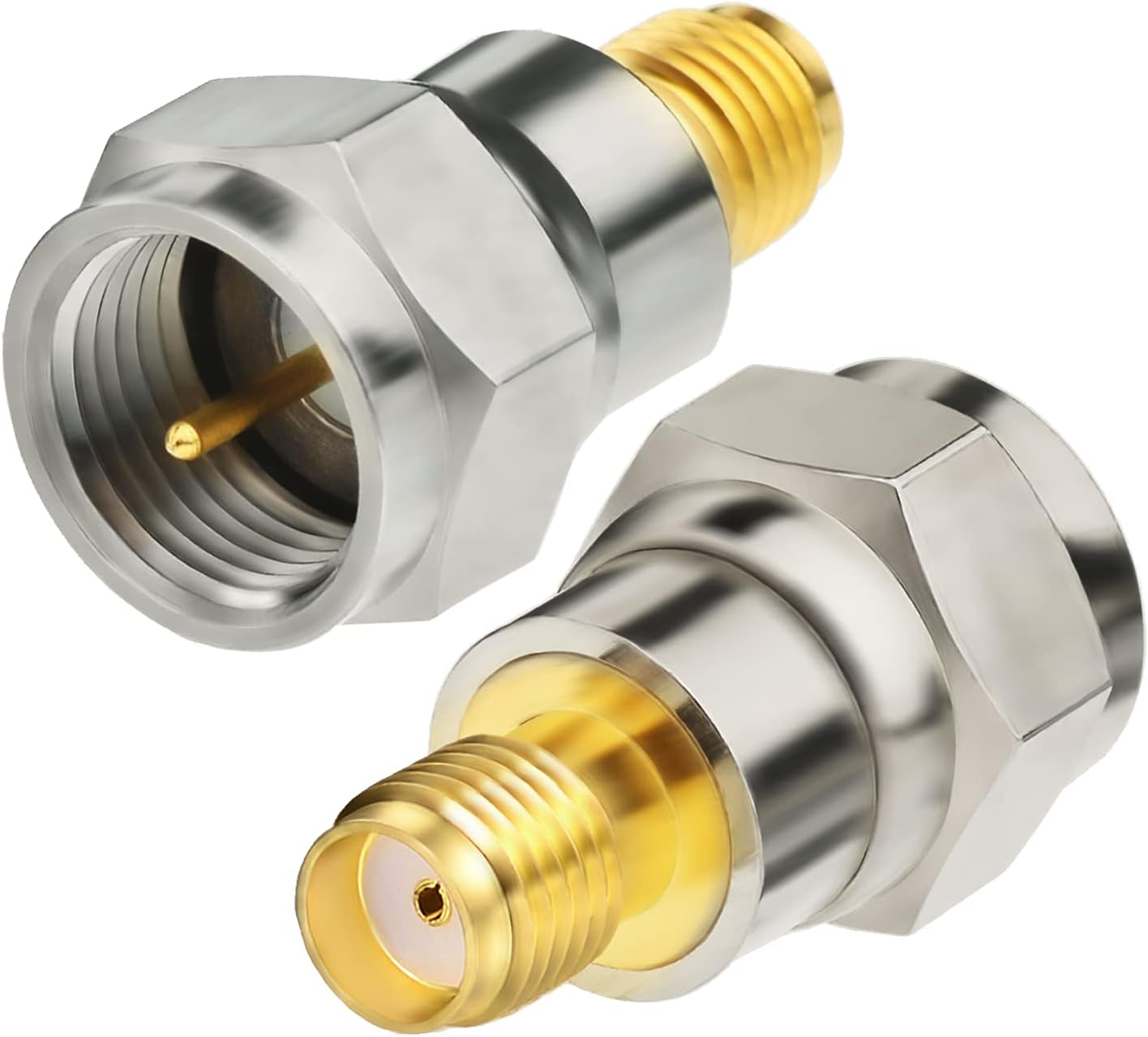 Bingfu DAB+ FM Antenna Adapter SMA Adapter SMA Female to F Male Antenna Connector RF Converter Set 2Pcs for FM/AM/DAB+ Radio Kenwood Pioneer Pure JVC