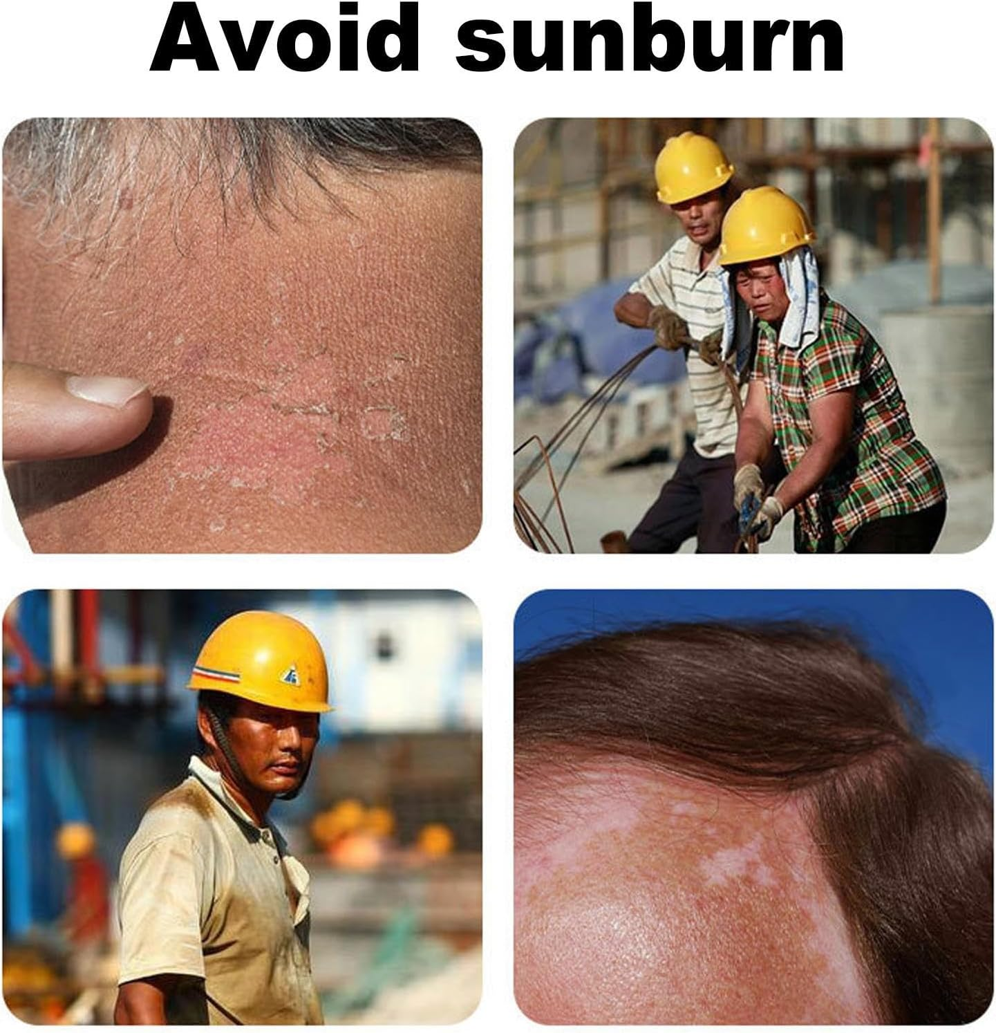 Frxib Hard Hat Sun Shade | Hard Hat Full Brim Guard Neck Shade Protector - Construction Workers Protector High Visibility Safety Helmets Accessories for Work Site image number 6