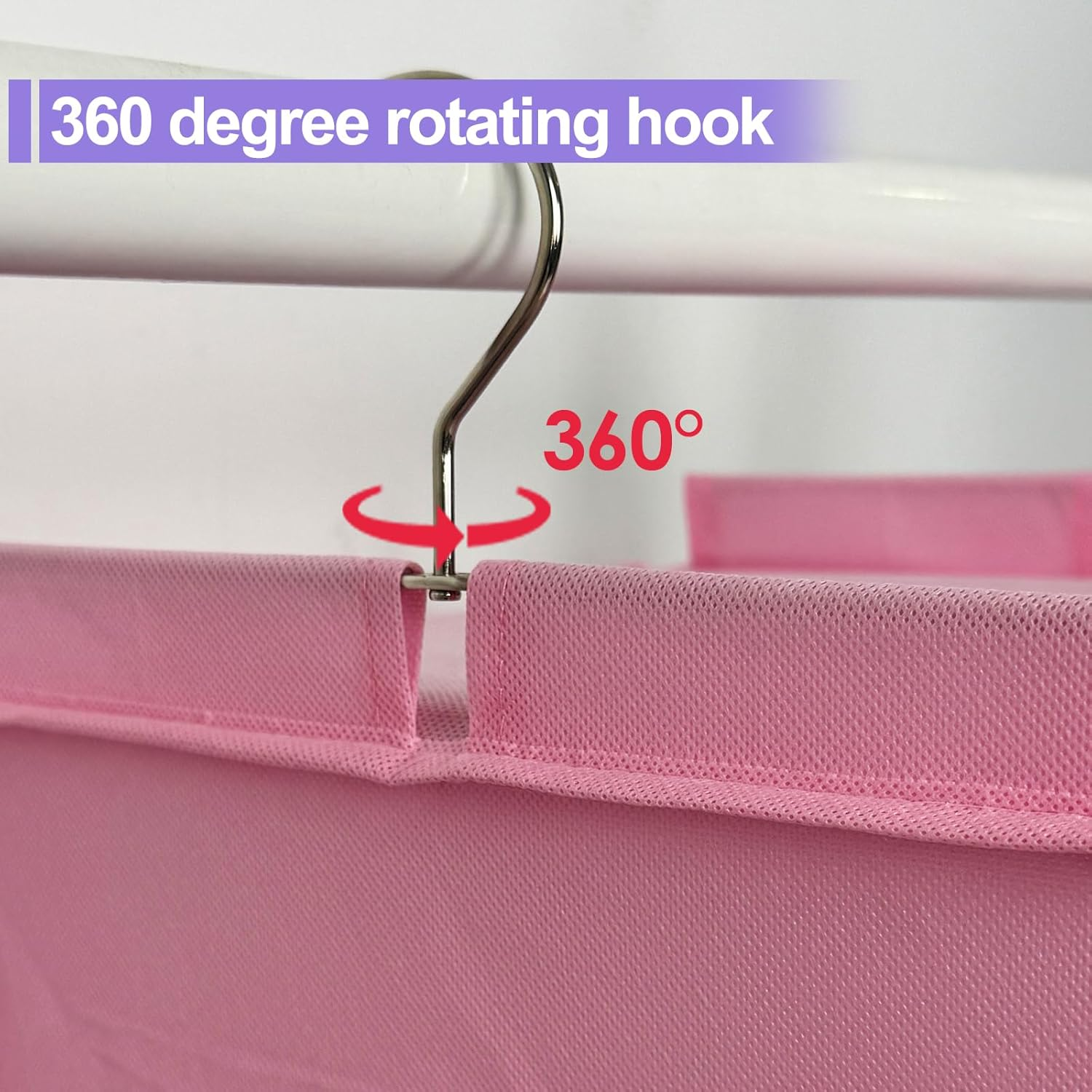 Weekly Clothes Organizer for Kids, 6-Shelf Hanging Closet Organizer with 2 Side Pockets, Days of the Week Clothes Organizer, with Labeled Days of the Week Monday through Friday, Weekday and Weekend image number 2