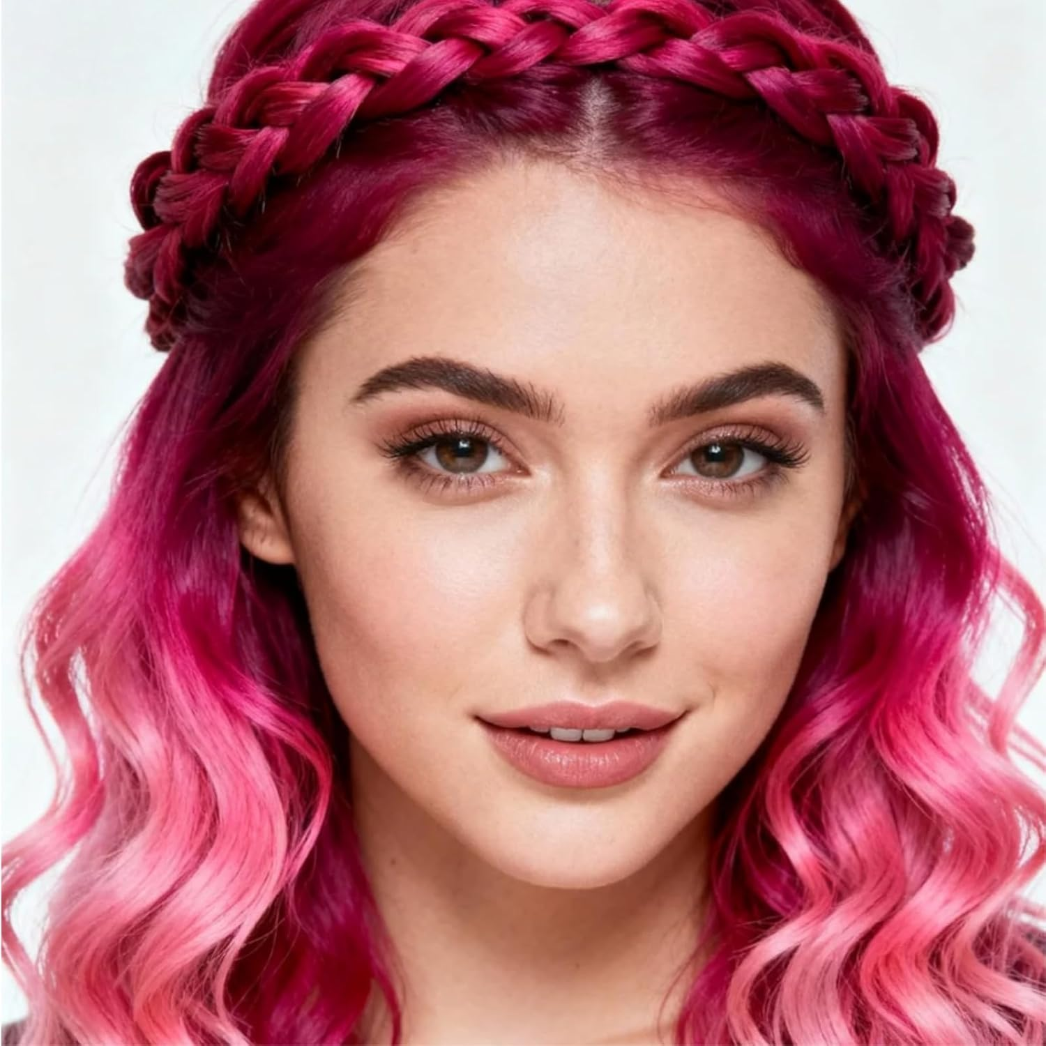 Abeillo 22 Inch Colored Hair Extensions Straight Hairpiece, Colorful Party Highlights Clip in Long Synthetic Hair Extensions，Made of High-Quality Materials for Women Girls Favor Gift(16 PCS Hot Pink) image number 3